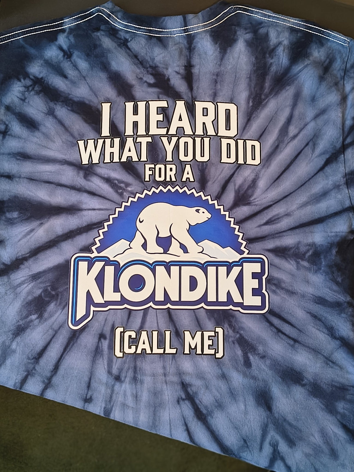 Klondike Polar Bear Tee – Blue Tie Dye