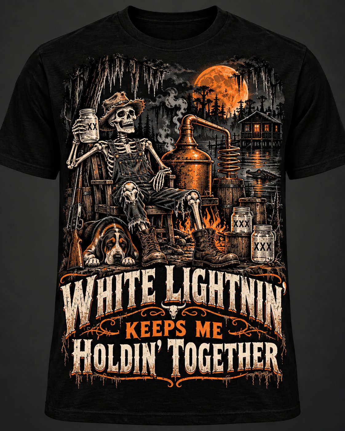 White Lightnin' Halloween Tee
