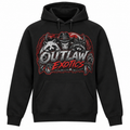 Men's black hoodie with Outlaw Exotics graphic