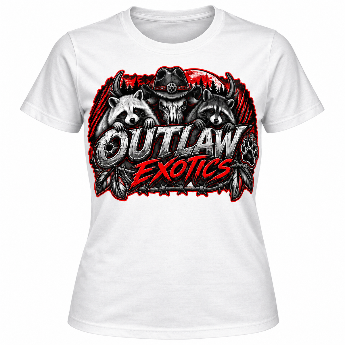 Outlaw Exotics white tee